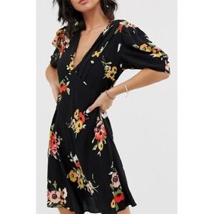 Free People Women’s Neon Garden Floral Dress Size 2
